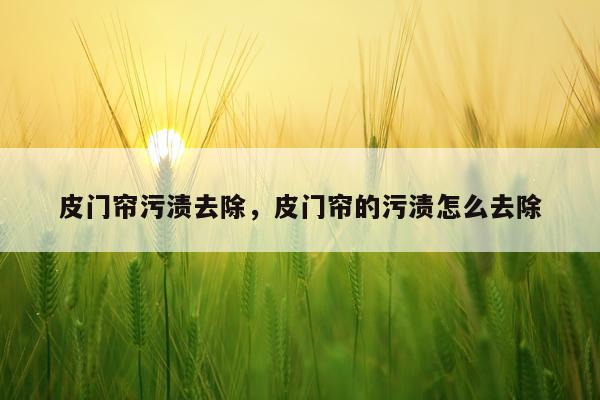 皮门帘污渍去除，皮门帘的污渍怎么去除