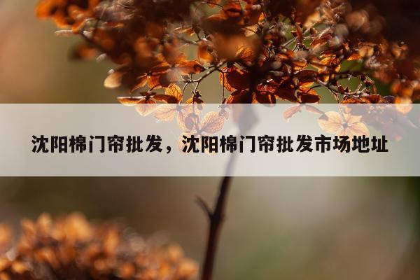 沈阳棉门帘批发，沈阳棉门帘批发市场地址