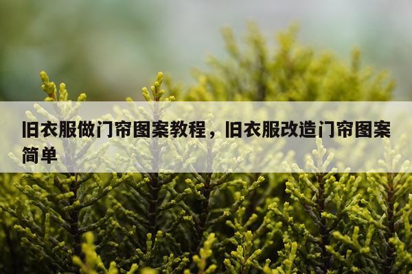 旧衣服做门帘图案教程，旧衣服改造门帘图案简单