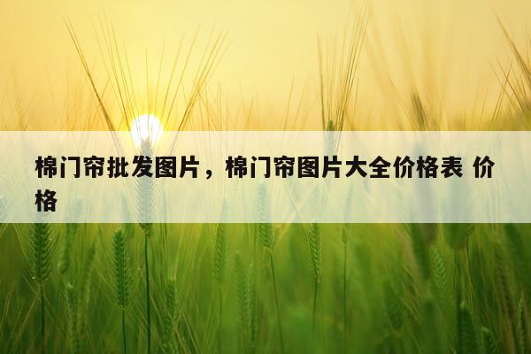 棉门帘批发图片，棉门帘图片大全价格表 价格